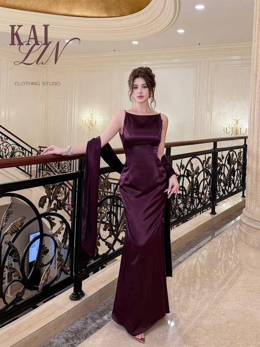 Original [KAI LIN] High-end, sophisticated mermaid dress—French vintage-inspired, exuding an elegant, high-society aesthetic.