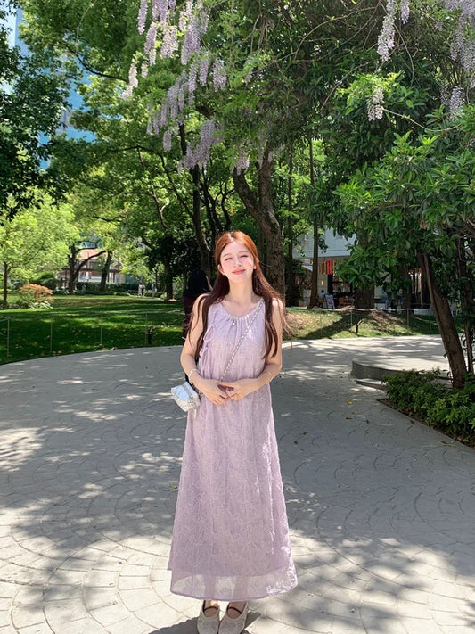 Yang Yang YANGRUOYU [Midsummer Holiday] Reversible dress sleeveless French gentle holiday long dress
