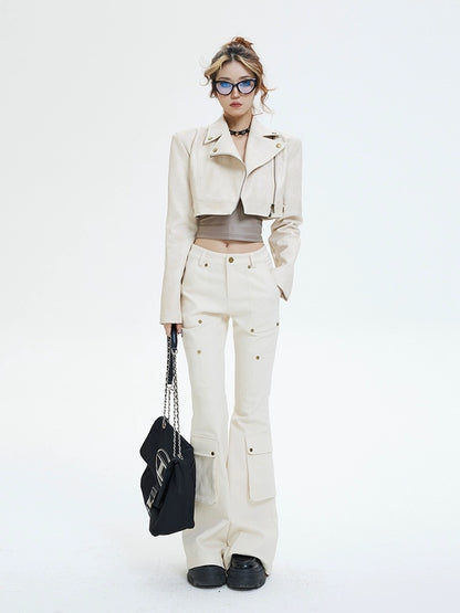 Ren Yuanzi [Proportion Player] High-end Hot Girl Overalls Women's Narrow Flare Pants Extra Long Casual Wide Leg Pants