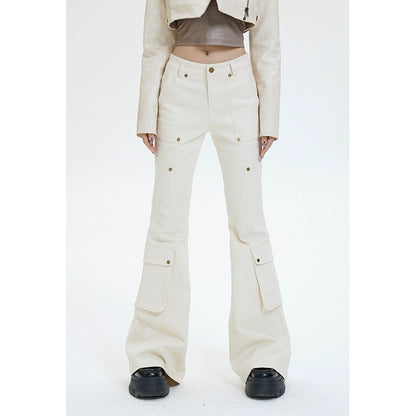 Ren Yuanzi [Proportion Player] High-end Hot Girl Overalls Women's Narrow Flare Pants Extra Long Casual Wide Leg Pants