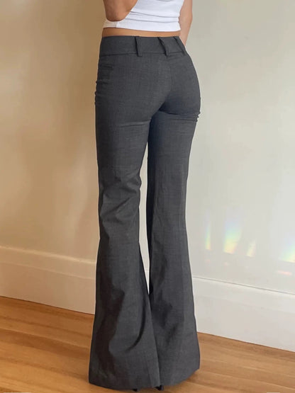 Amyway [Fashionable and Intelligent] Retro, Versatile and Drapey, Slim Suit Pants Covering the Hips, Sexy Slim Boot Pants