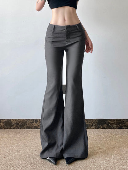 Amyway [Fashionable and Intelligent] Retro, Versatile and Drapey, Slim Suit Pants Covering the Hips, Sexy Slim Boot Pants