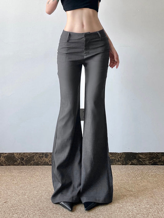 Amyway [Fashionable and Intelligent] Retro, Versatile and Drapey, Slim Suit Pants Covering the Hips, Sexy Slim Boot Pants