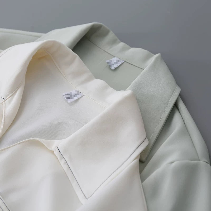Summer women's clothing new French high-end professional OL apricot shirt female niche button temperament V-neck chic top