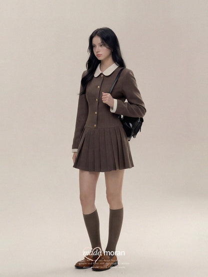 2025 New Petite Style-inspired Suit Dress for Women, Autumn/Winter, Elegant and Suitable for Important Occasions, Short Skirt