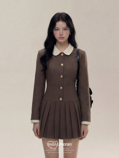 2025 New Petite Style-inspired Suit Dress for Women, Autumn/Winter, Elegant and Suitable for Important Occasions, Short Skirt