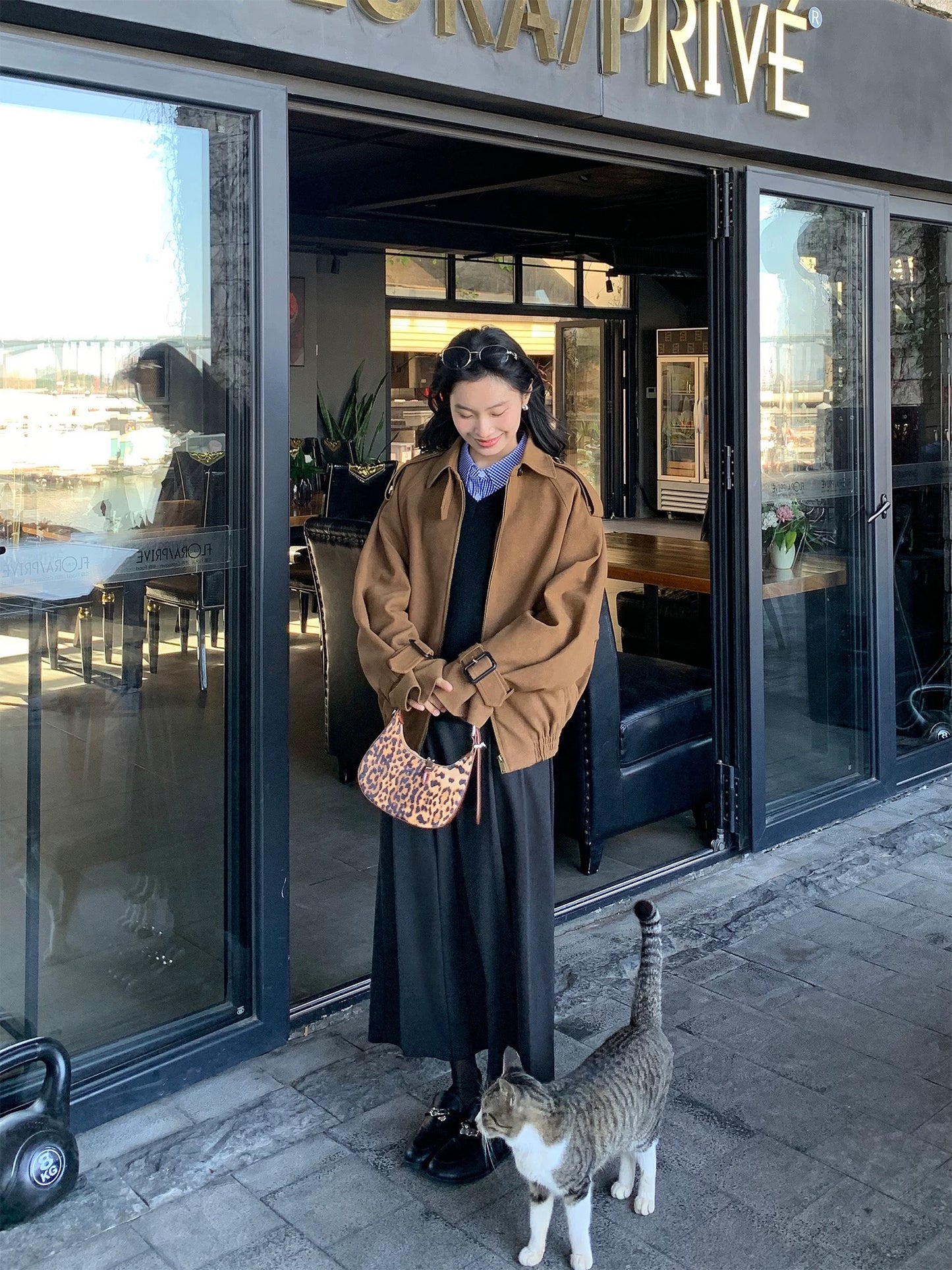 MULVAN Retro American Suede Jacket Top Women's Autumn and Winter 2024 New Loose Lapel Work Jacket