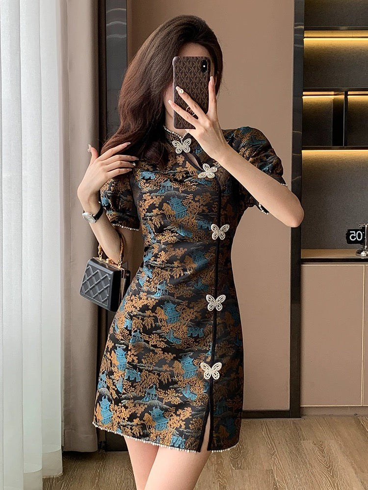 2024 new summer style new Chinese style improved cheongsam dress women –  Lee Nhi Boutique
