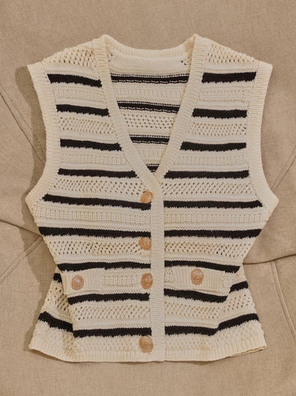 European and American style fashion new women's sexy striped bottoming top solid color slimming slimming hollow camisole trendy