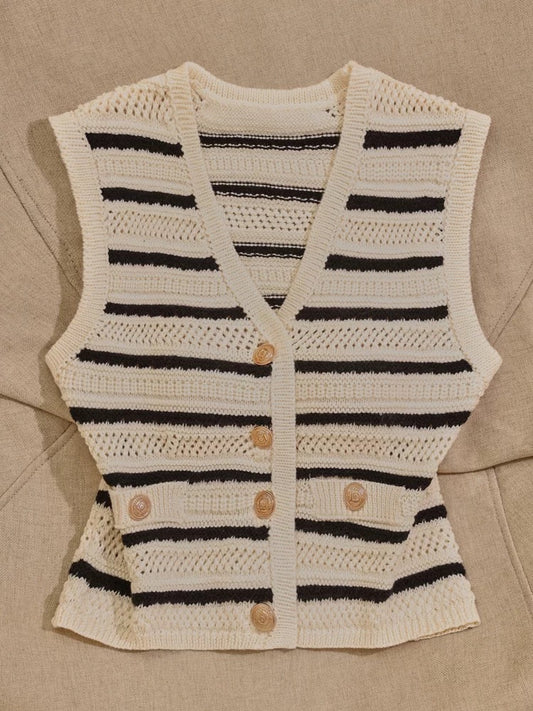 European and American style fashion new women's sexy striped bottoming top solid color slimming slimming hollow camisole trendy
