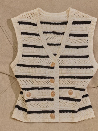 European and American style fashion new women's sexy striped bottoming top solid color slimming slimming hollow camisole trendy