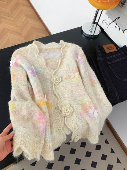 Jade Closet direct store recommendation ~ Medela sweet style design knitted cardigan sweater jacket autumn and winter