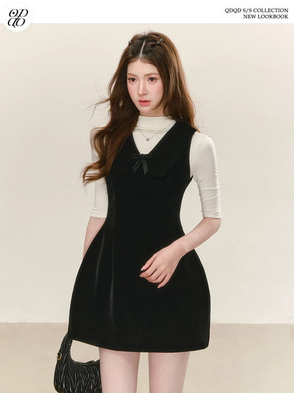 QDQD Rich Heiress Style Black Vest Dress, New Spring Style, Slim Fit,  Lee  Nhi Boutique
