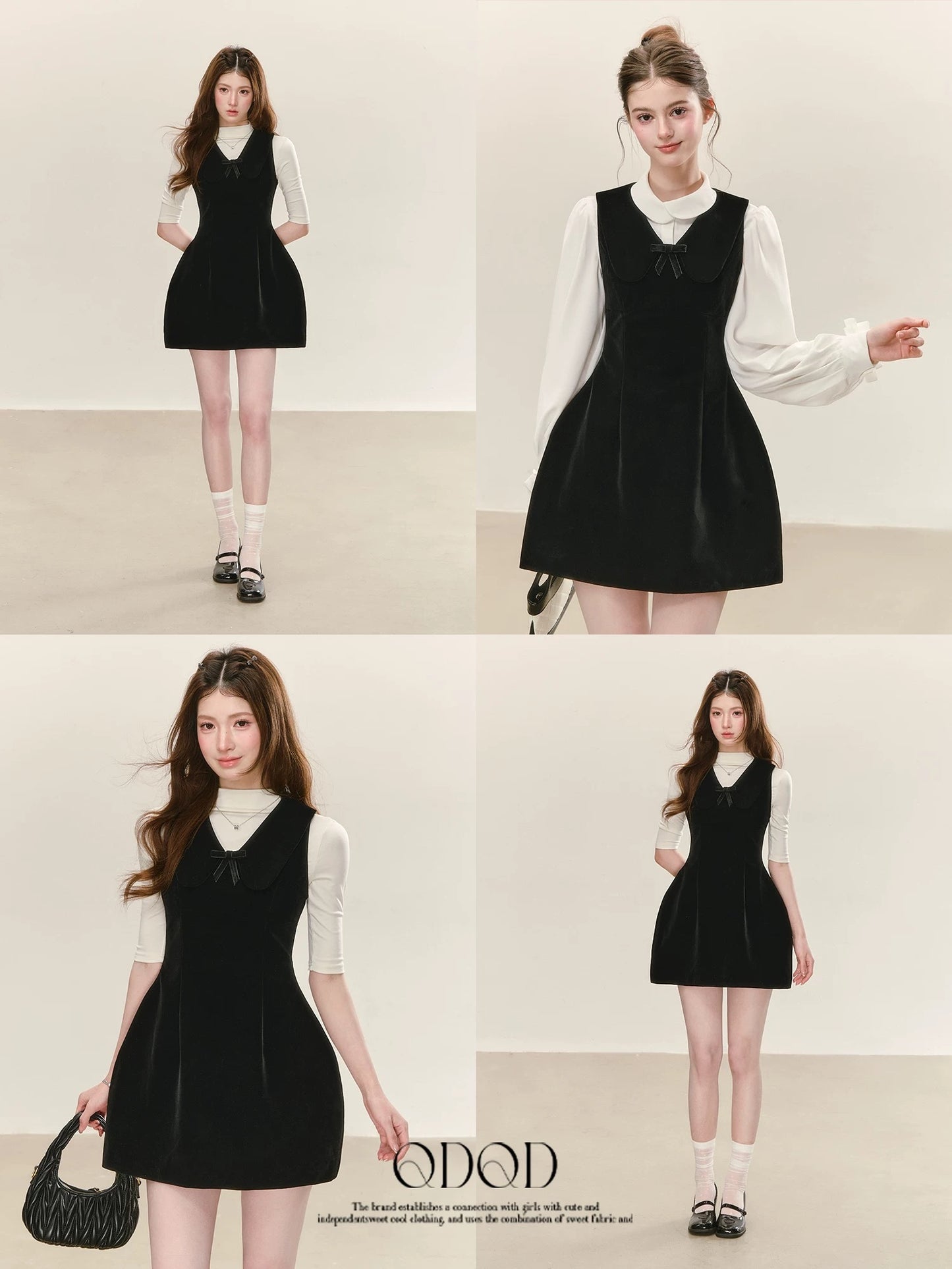 QDQD Rich Heiress Style Black Vest Dress, New Spring Style, Slim Fit, Slimming Sleeveless Dress for Women