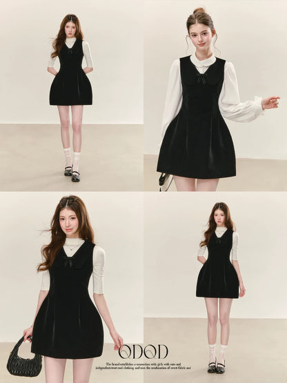 QDQD Rich Heiress Style Black Vest Dress, New Spring Style, Slim Fit, Slimming Sleeveless Dress for Women