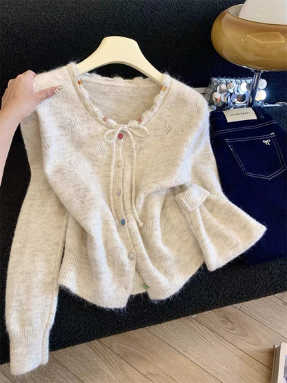 Jade Closet direct store recommendation ~ Medela sweet style chic knitted cardigan sweater jacket for women autumn and winter
