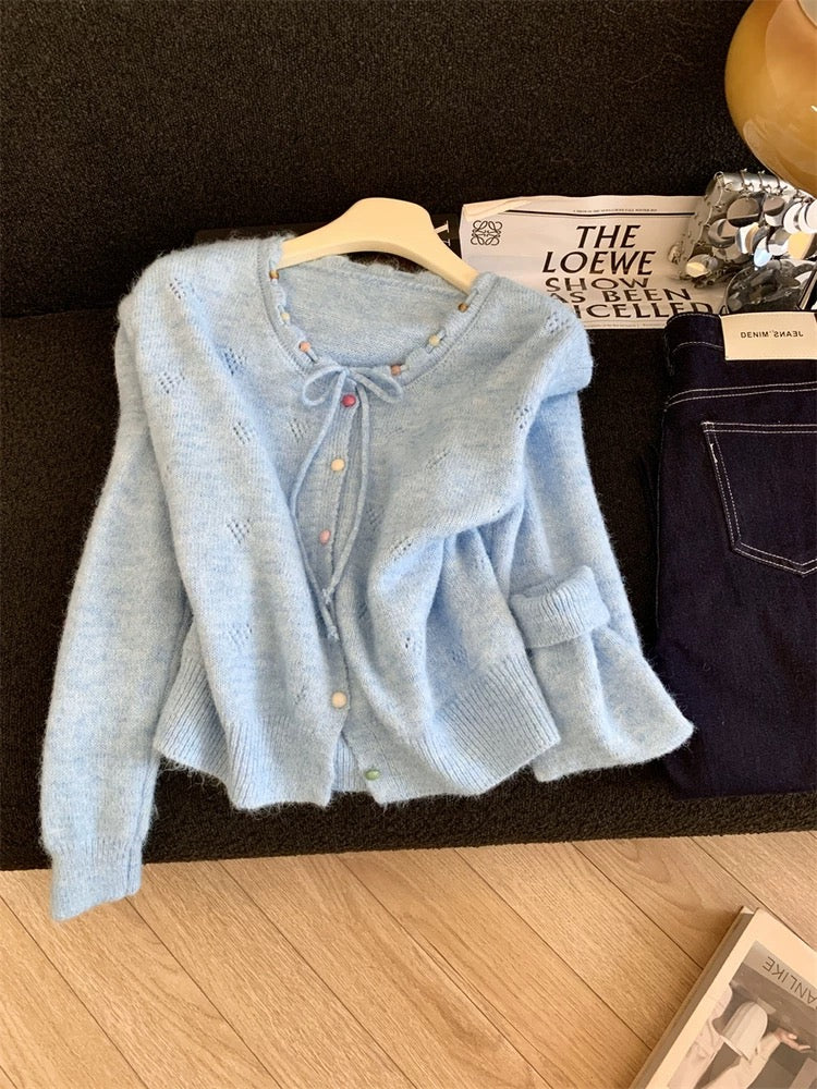 Jade Closet direct store recommendation ~ Medela sweet style chic knitted cardigan sweater jacket for women autumn and winter