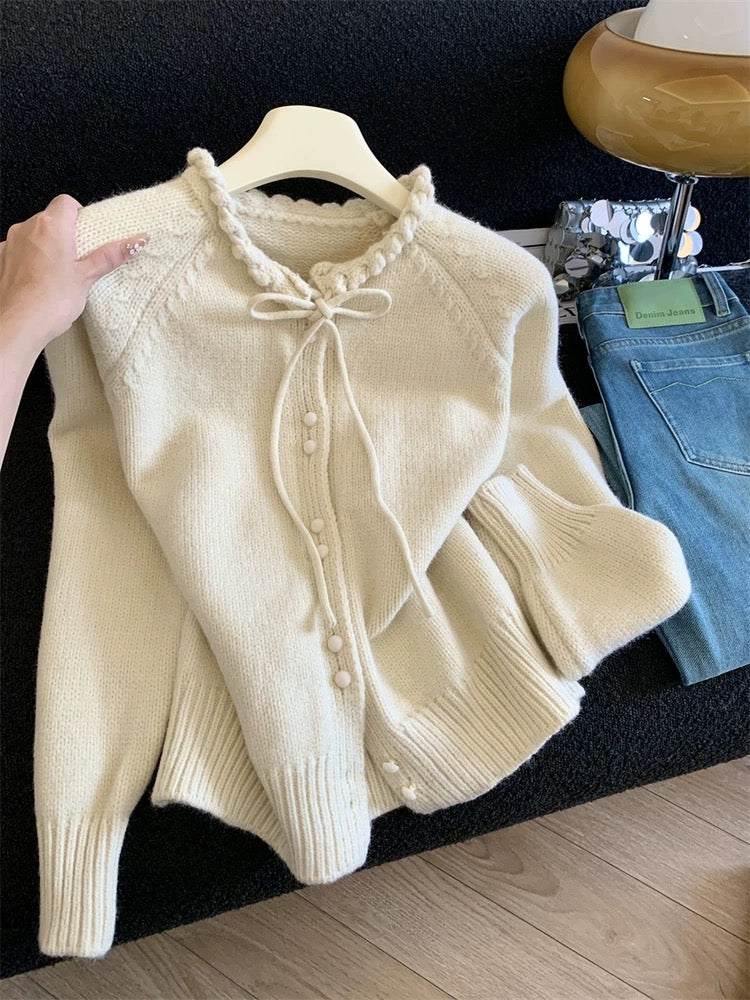 Jade Closet direct store recommendation ~ Medela sweet style thickened soft knitted cardigan sweater jacket for women