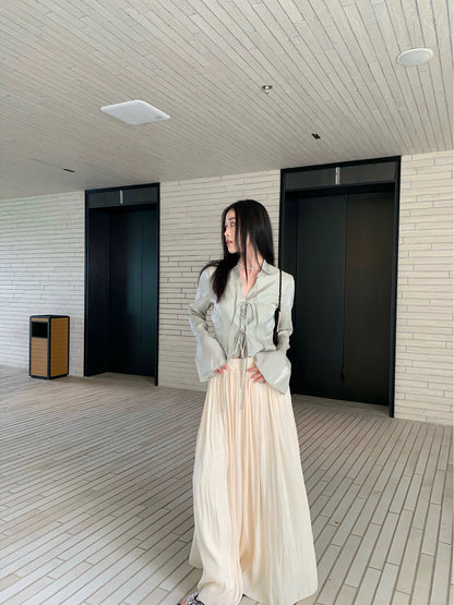 CELOLLY new Chinese style shirt women's national style small shirt spring and summer new style unique chic small top long-sleeved shirt
