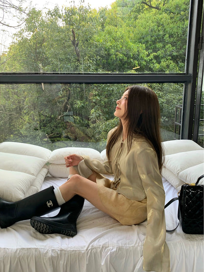 CELOLLY new Chinese style shirt women's national style small shirt spring and summer new style unique chic small top long-sleeved shirt