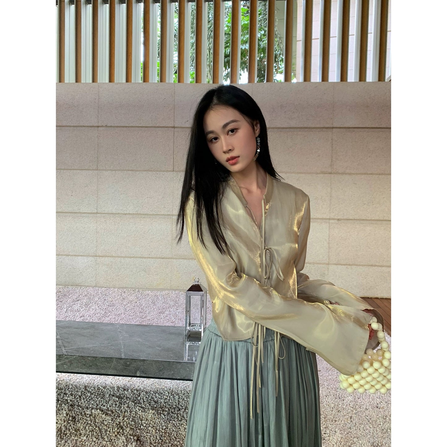 CELOLLY new Chinese style shirt women's national style small shirt spring and summer new style unique chic small top long-sleeved shirt