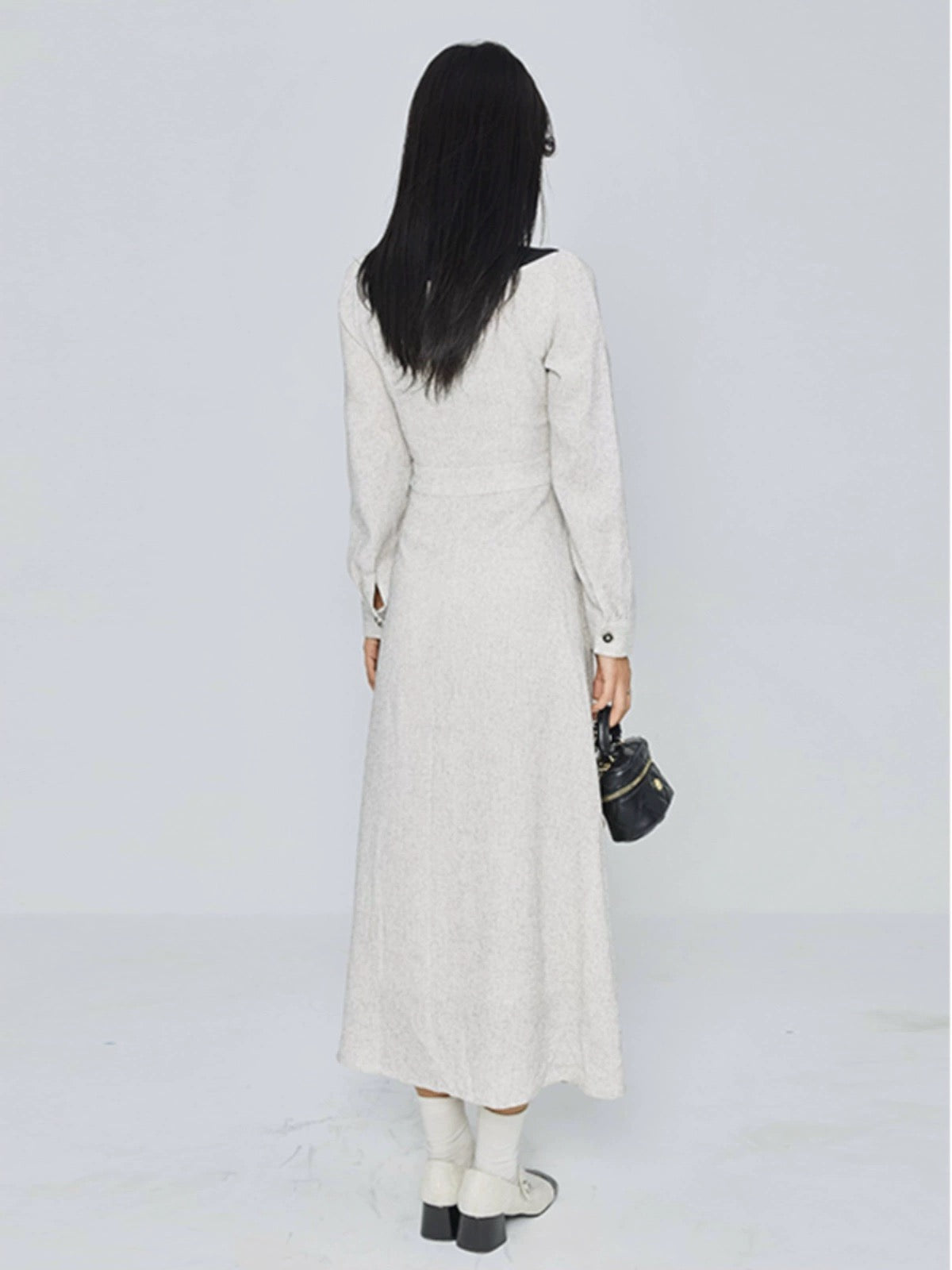 A little wild berry, French style fragrance design, niche waist slimming, chic and age-reducing long-sleeved dress for women