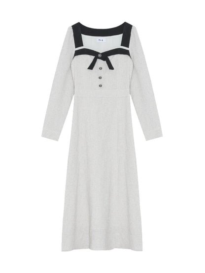 A little wild berry, French style fragrance design, niche waist slimming, chic and age-reducing long-sleeved dress for women