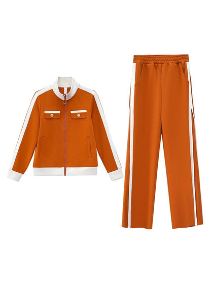 High-end trendy brand sweatshirt sportswear suit for women 2024 spring and autumn new slimming and age-reducing street casual two-piece set