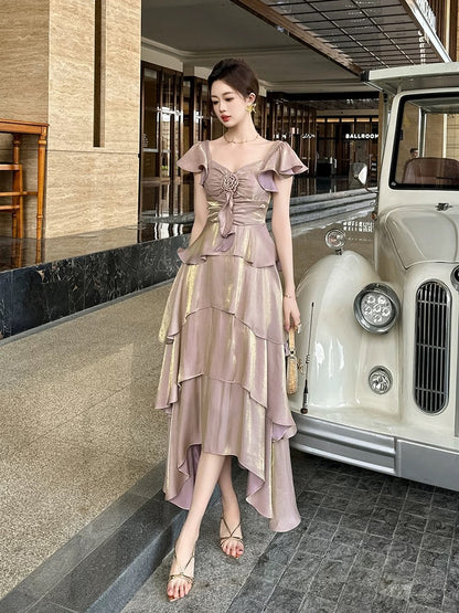 This year's popular beautiful skirts for summer women 2025 new design fairy skirts slim irregular cake skirts