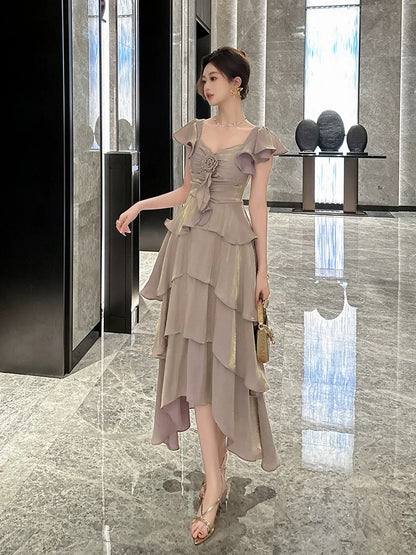 This year's popular beautiful skirts for summer women 2025 new design fairy skirts slim irregular cake skirts