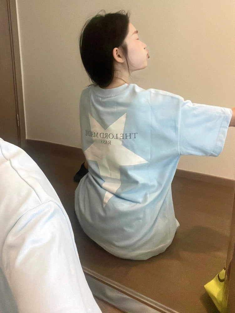 American lazy style sportswear suit for women 2024 new summer pure cotton short-sleeved shorts student running two-piece set
