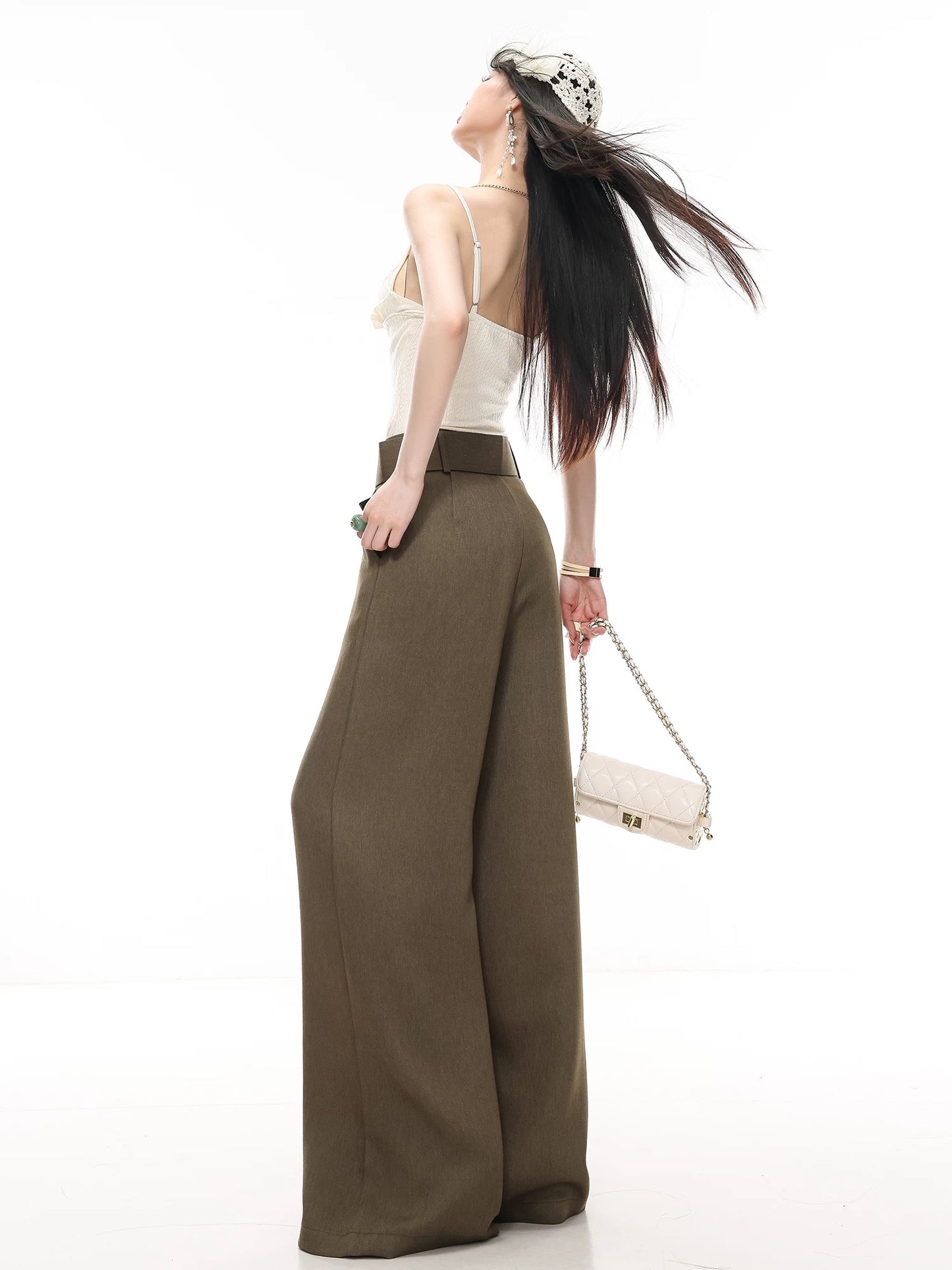 ABWLR Old Money Style - Original Simple Flowy Wide-Leg Trousers, Loose Fit, Slimming, Floor-Length Casual Pants