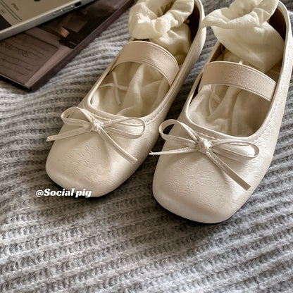 Gentle and elegant evening style! Fairy-like flat shoes for women, spring and summer ballet flats, gentle evening shoes.