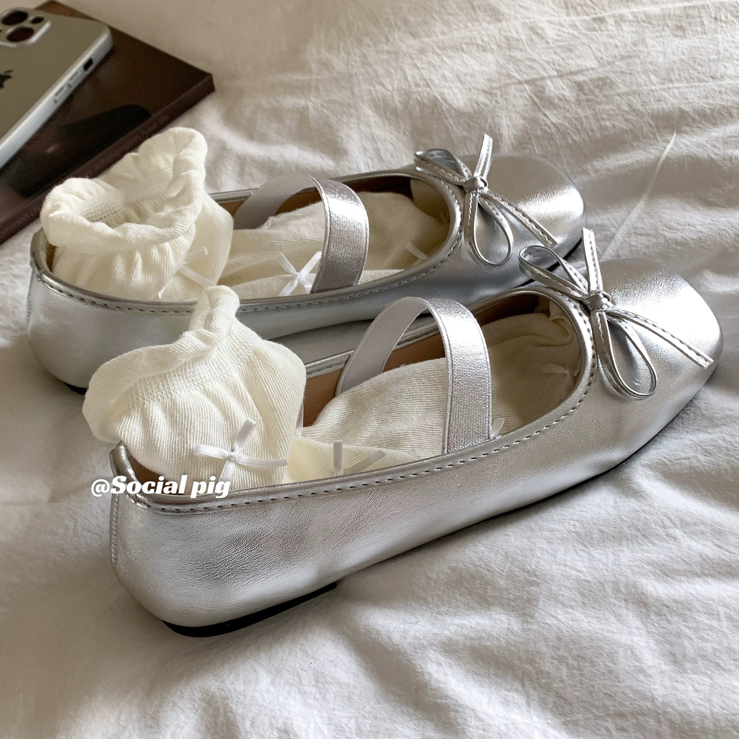 Gentle and elegant evening style! Fairy-like flat shoes for women, spring and summer ballet flats, gentle evening shoes.