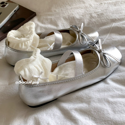 Gentle and elegant evening style! Fairy-like flat shoes for women, spring and summer ballet flats, gentle evening shoes.