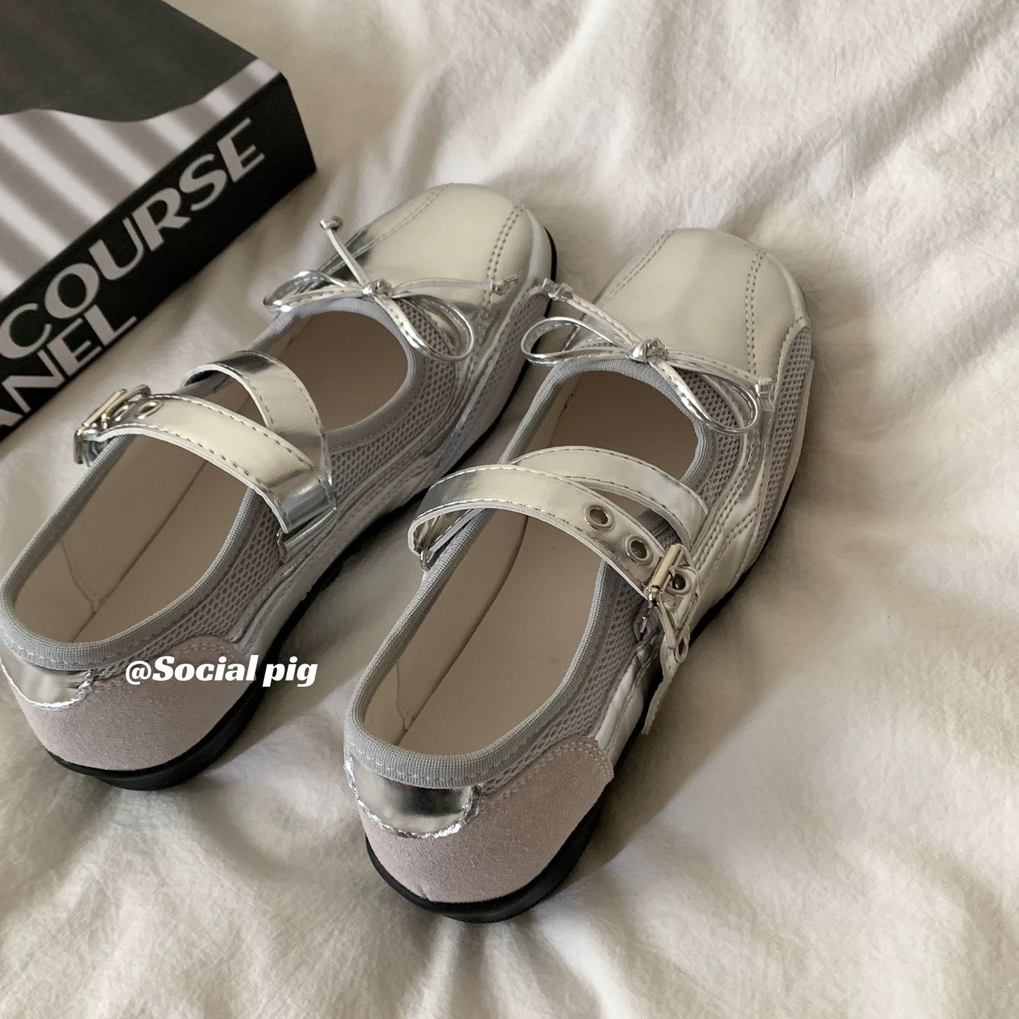 Genfecor Sporty Mary Jane Shoes, Casual and Versatile Millennial Style Platform Ballet Flats