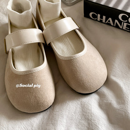 Spring limited edition~ Korean niche ballet flats for women, 2025 new retro flat shoes