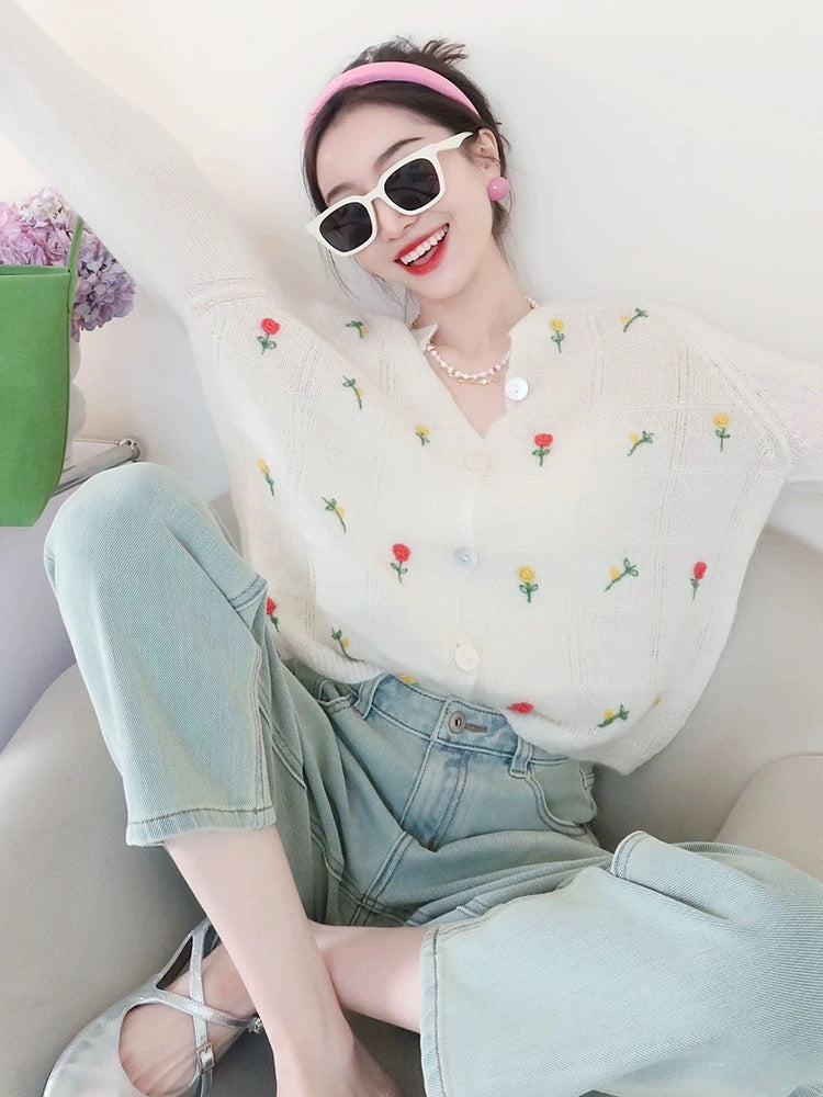 A complete set of tea style outfits 2024 early spring cool and sexy little girl capable and fashionable temperament top knitted suit