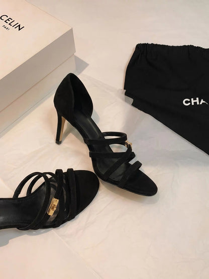 Jianghou French-style women's sandals: sophisticated high-heeled, closed-heel, open-toe Roman-style shoes—2026 new summer collection.