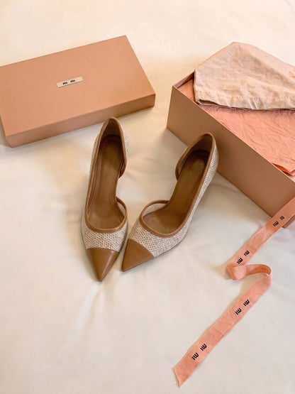 Jianghou Summer 2026 Women's High Heels – Sophisticated, Comfortable, Breathable Mesh, Pointed-Toe, Side-Cut Stilettos