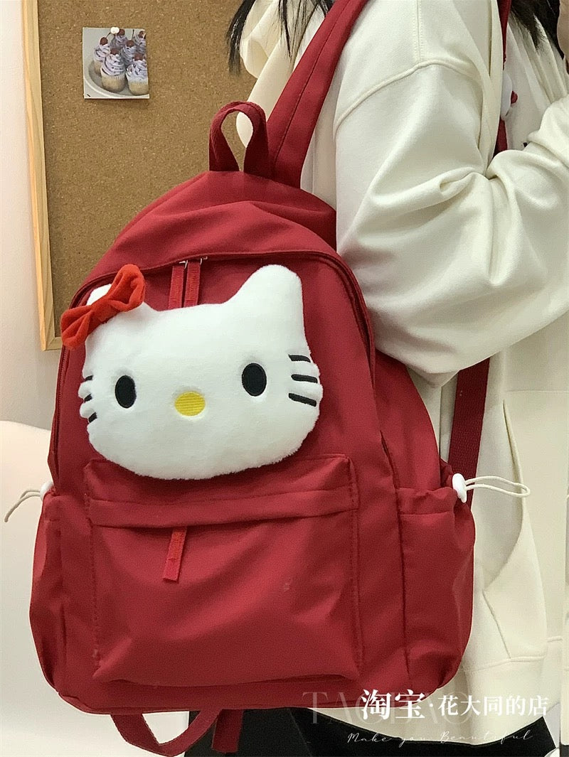 Schoolbag female college birthday girl cute cat junior high school student large capacity backpack campus backpack trendy