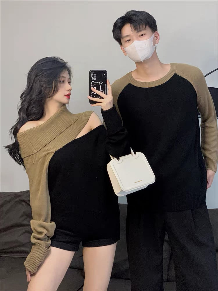 Couple wear autumn and winter 2023 new ins super hot sweater for men and women Korean version loose French sweater jacket trendy brand