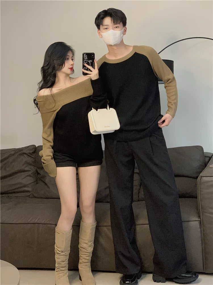 Couple wear autumn and winter 2023 new ins super hot sweater for men and women Korean version loose French sweater jacket trendy brand