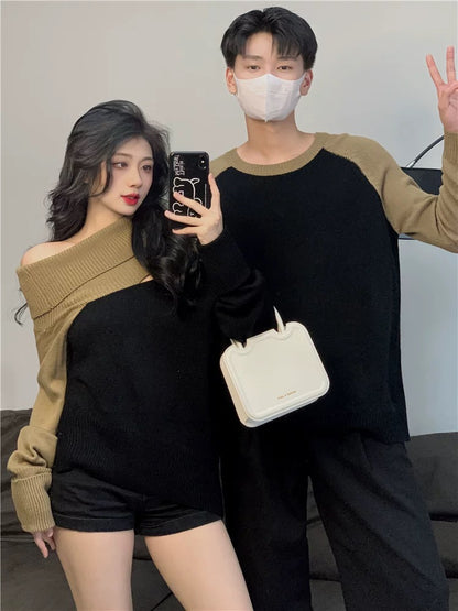 Couple wear autumn and winter 2023 new ins super hot sweater for men and women Korean version loose French sweater jacket trendy brand