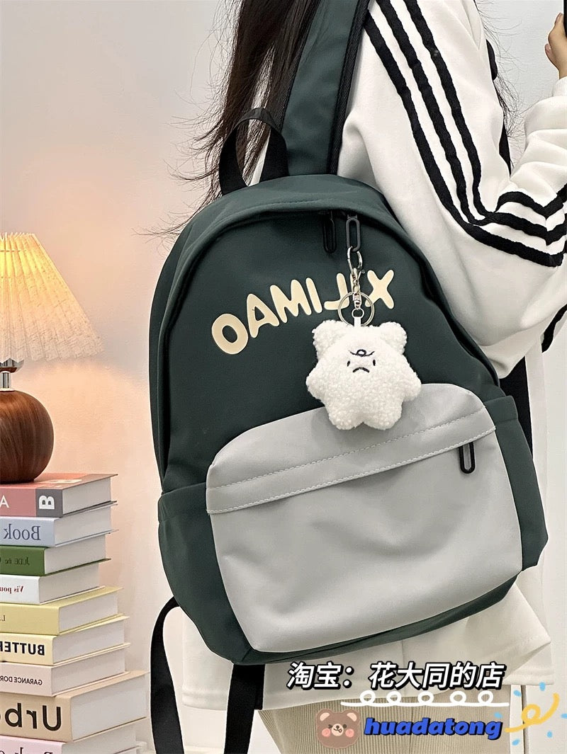 School bag ins niche junior high school students high school students design high-value small backpack simple Japanese style versatile backpack