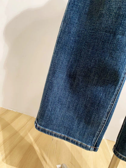 Retro High-Waisted Slimming Straight Leg Jeans for Women, Spring and Autumn Casual Commuter Wide Leg Pants