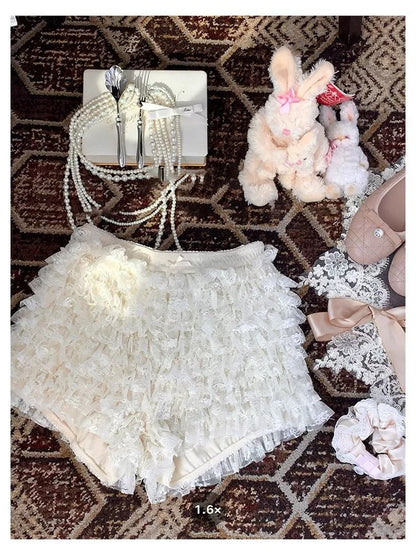 Bonnie Dot Rabbit This issue strongly recommends heavy-duty splicing lace polka dot ripped elastic cake pants
