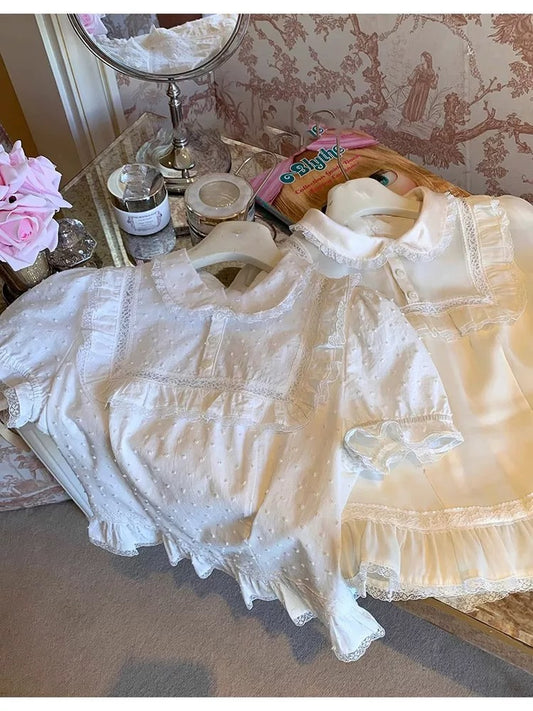 Little ballet rules, French girls' preference, multi-color baby collar, lace waist slim fit top