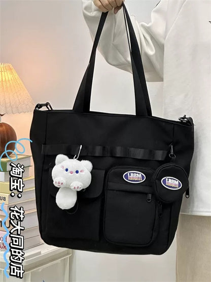 Good-looking Korean style large-capacity junior high school student crossbody bag for girls to go to school and remedial lessons bag for work and commuting shoulder bag for girls
