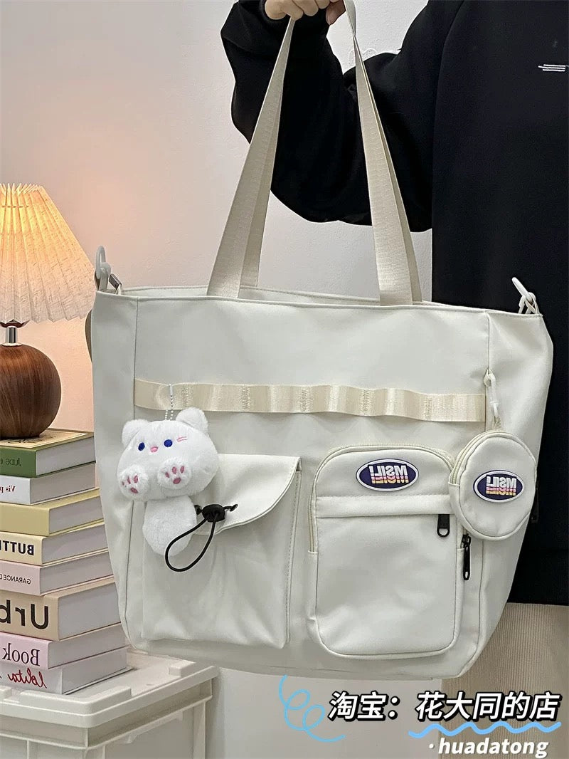 Good-looking Korean style large-capacity junior high school student crossbody bag for girls to go to school and remedial lessons bag for work and commuting shoulder bag for girls